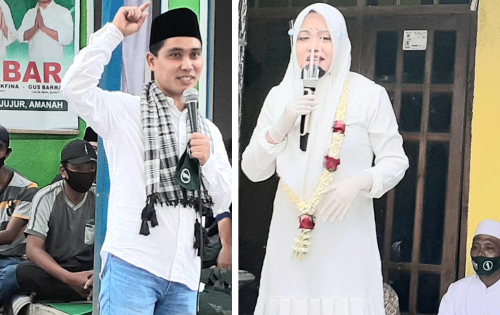 dr. Ikfina Fahmawati dan Gus Barra. foto: bangsaonline.com