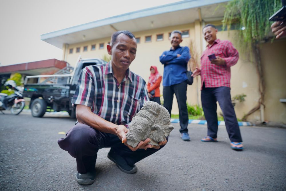 Fragmen Kepala Ganesha yang telah ditemukan. (Ist). 