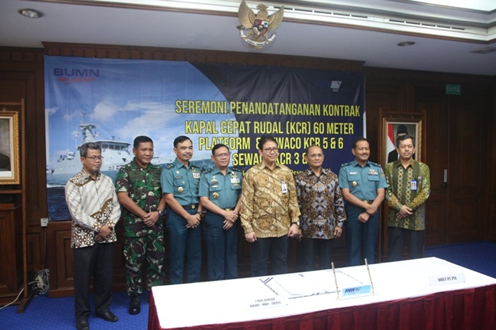 Kaskoarmada II hadiri penendatanganan kontrak Kapal Cepat Rudal (KCR) dengan PT PAL.