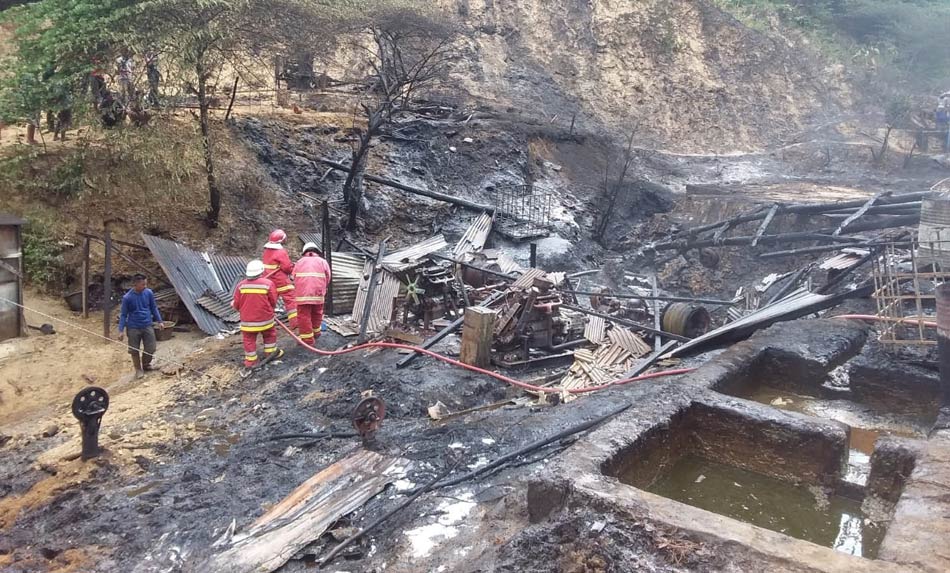 Sumur Tua D90 Wonocolo Kebakaran, 1.000 Liter Minyak Mentah Lenyap
