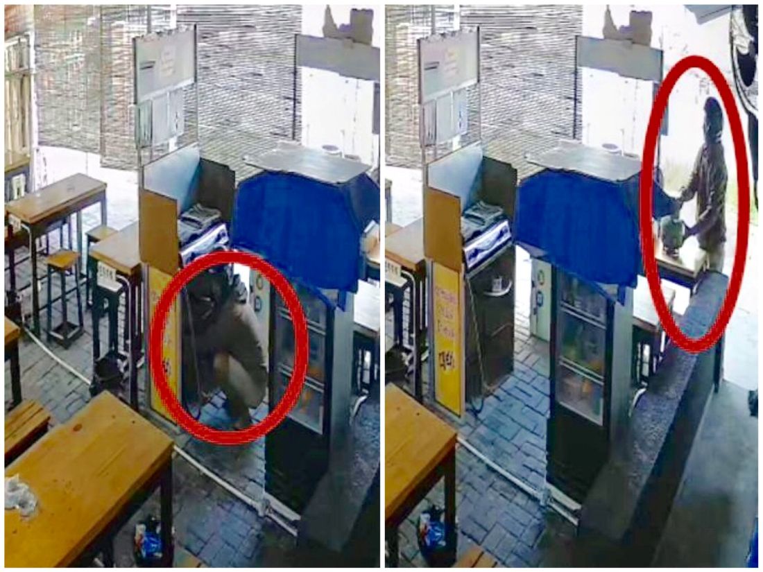 Tangkapan layar CCTV aksi pencurian tabung gas di warkop yang berada di Jl. Mojo III/16