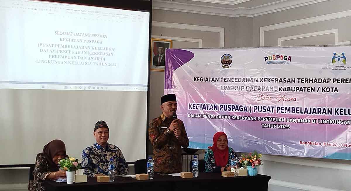 Sosialisasi Puspaga atau akronim dari Pusat Pembelajaran Keluarga yang digelar Dinas KBP3A Bangkalan.