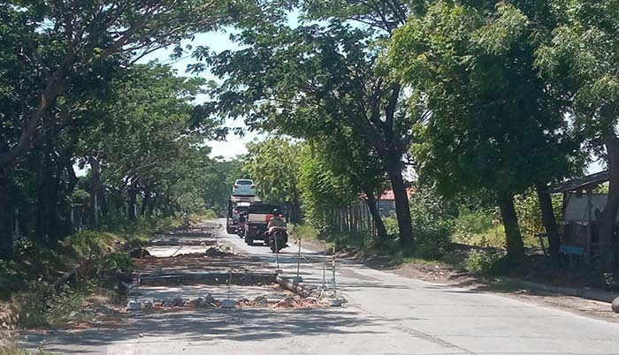 Salah satu pengerjaan proyek JLU di Kota Probolinggo.