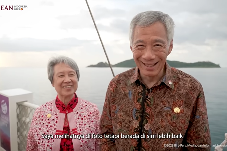 Diajak Presiden Jokowi Naik Kapal Pinisi, PM Singapura Terkesima Lihat Pemandangan Labuan Bajo. Foto: Ist