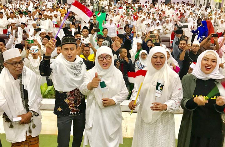 Khofifah menghadiri deklarasi JKSN di Kabupaten Sumenep. foto: ist