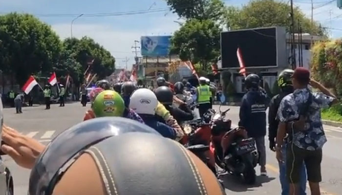 Peringati Kemerdekaan RI, Polisi Ajak Warga Heningkan Cipta di Simpang Lima Banyuwangi