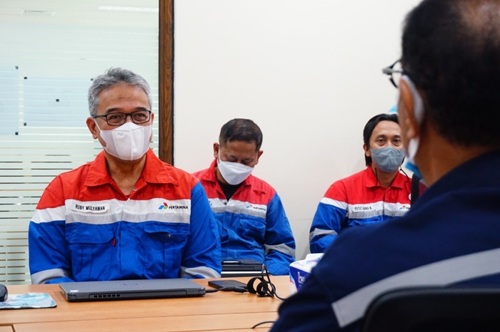 Waka SKK Migas Fatar Yani Abdurrahman kembali mengunjungi Proyek Pengembangan Lapangan Gas Unitisasi Jambaran - Tiung Biru (JTB) di Desa Bandungrejo, Kecamatan Ngasem, Bojonegoro, Jawa Timur.