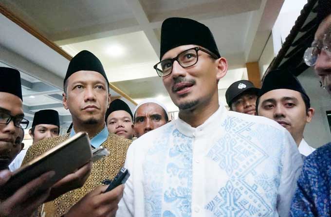 Sandiaga Uno, Wakil Gubernur DKI Jakarta saat berada di Ponpes Tebuireng Jombang, Jawa Timur, Sabtu (10/6/2017) sore. foto: RONY S/ BANGSAONLINE