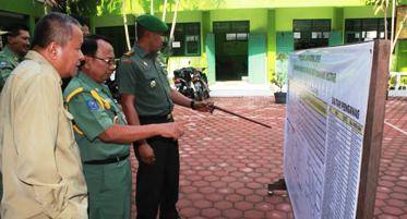 Wakil Bupati Blitar Drs Rijanto melakukan monitoring pelaksanaan Ujian Nasional tahun 2015, didampingi Kepala Dinas Pendidikan Kabupaten Blitar, Drs Totok Subihandono. Foto: tri susanto/BANGSAONLINE