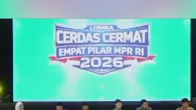 Tangkapan layar acara Final Cerdas Cermat 4 Pilar MPR RI