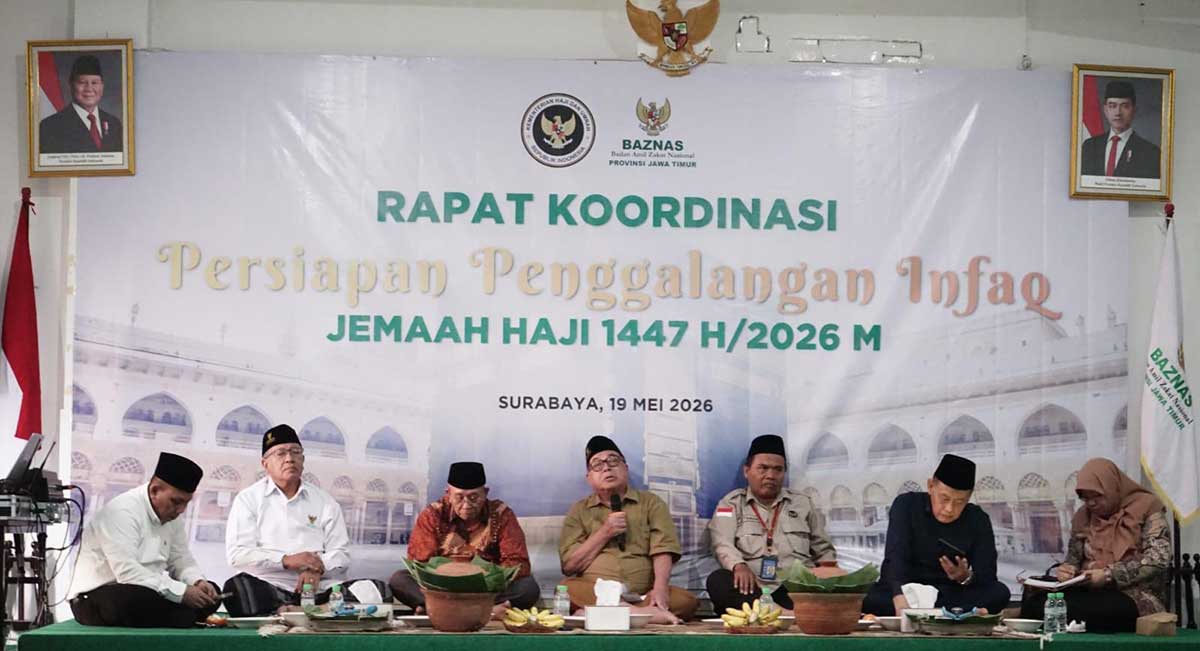 Rakor persiapan penggalangan infak jamaah haji 2026. Foto: Humas Baznas Jatim