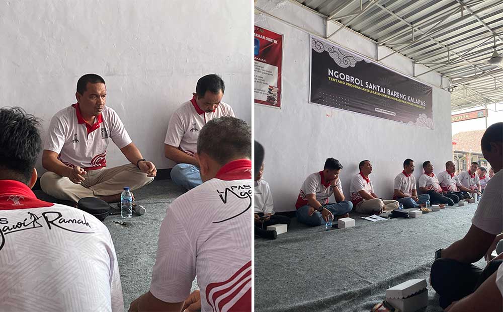 Kalapas Ngawi Siswarno saat memimpin kegiatan sosialisasi.