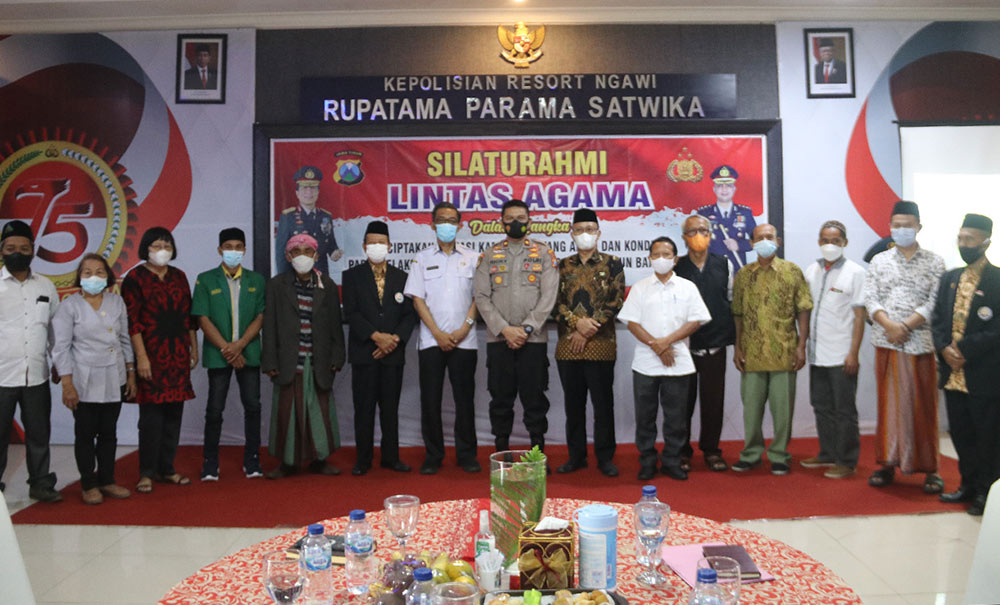 Jelang Nataru, Polres Ngawi Gelar Silaturahim Lintas Agama