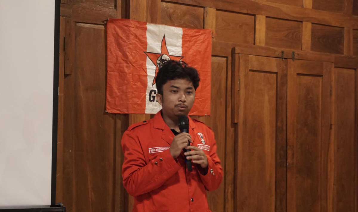 Ketua DPC GMNI Surabaya, Virgiawan Budi Prasetyo.