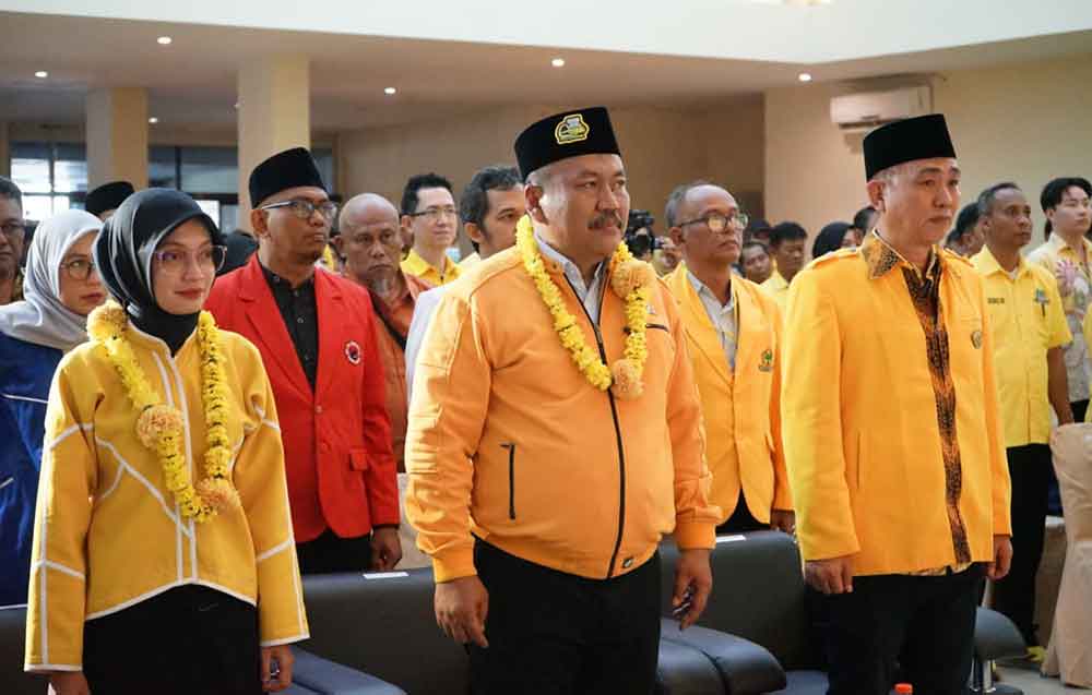 Wali Kota Kediri Vinanda Prameswati saat menghadiri Musyawarah Daerah (Musda) XI DPD Partai Golongan Karya (Golkar) Kota Kediri. Foto: Ist.