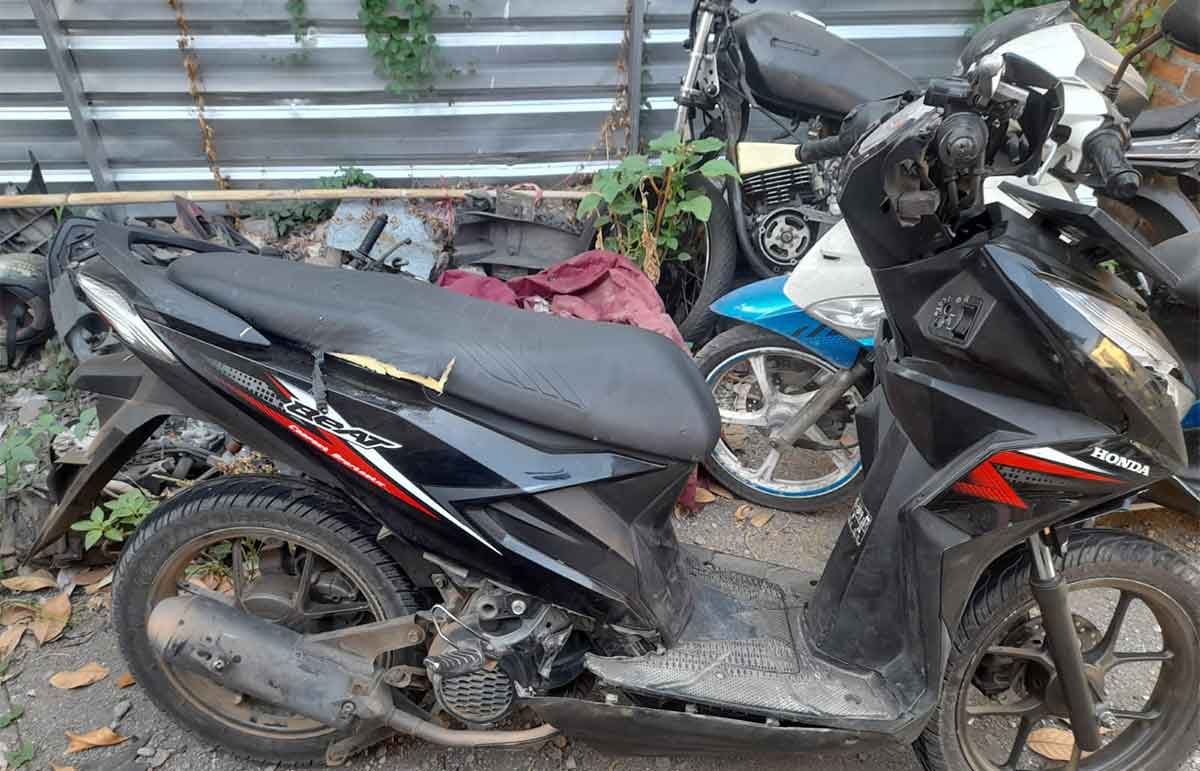 Kendaraan korban kecelakaan di Sidoarjo.