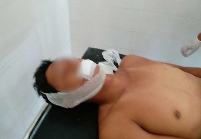 Korban saat berada di Rumah Sakit Nahdlatul Ulama, Tuban.