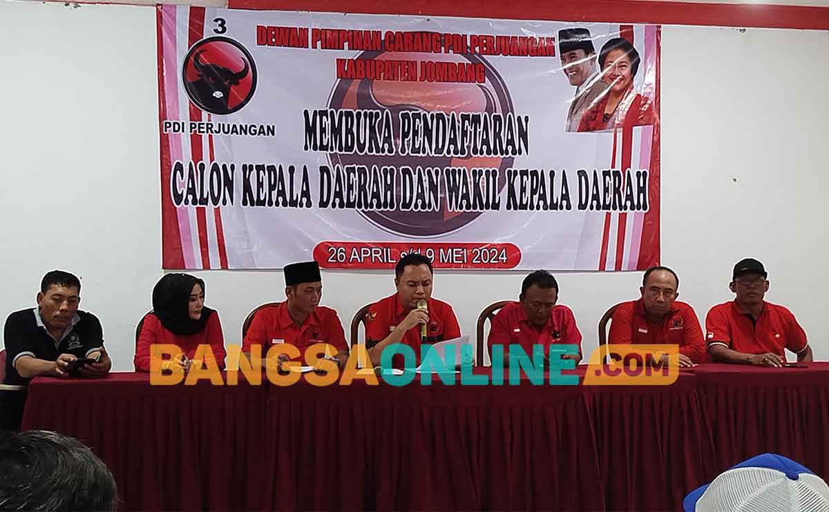 PDIP Jombang Buka Pendaftaran Peserta Cabup Dan Cawabup Pilkada 2024