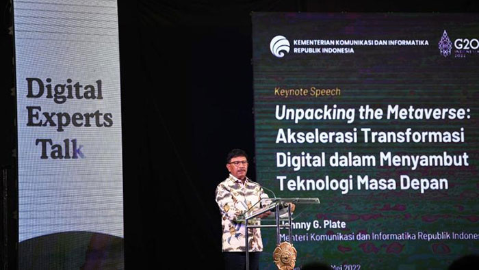 Menkominfo, Johnny G Plate. Foto: Biro Humas Kemenkominfo for BANGSAONLINE.com