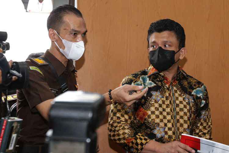 Ferdy Sambo, Terdakwa pembunuhan berencana terhadap Brigadir J,  di Pengadilan Negeri Jakarta Selatan, Senin (17/10/2022). Foto : KOMPAS.com/KRISTIANTO PURNOMO
