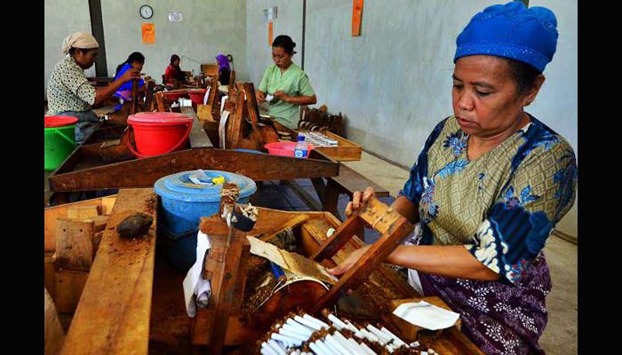 Keberadaan buruh linting rokok di sejumlah perusahaan rokok terancam jika harga dinaikkan Rp 50 ribu per bungkus. 