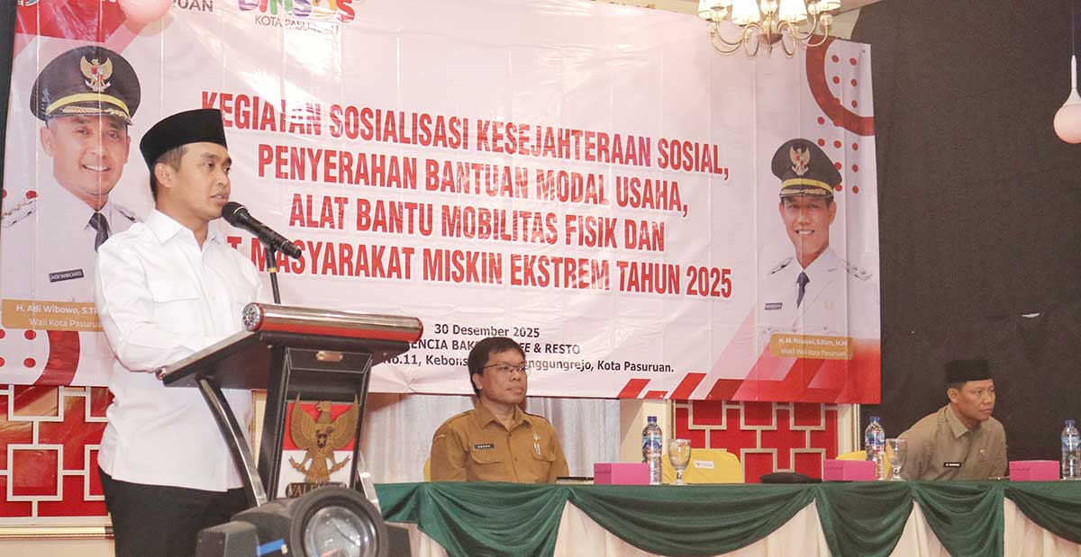 Wali Kota Pasuruan saat memberi sambutan.