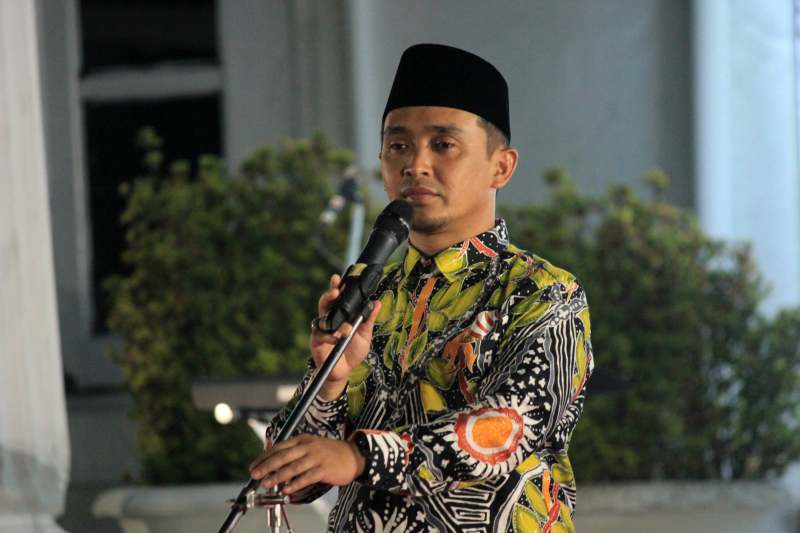 Wakil Wali Kota Pasuruan, Adi Wibowo saat memberi sambutan di acara Gebyar Koperasi dan UMKM Kota Pasuruan