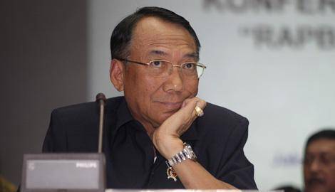 Menteri ESDM Jero Wacik jadi tersangka karena dianggap memeras. Jero Wacik kini terpilih sebagai anggota DPR RI.  Foto: Progressivenews.com