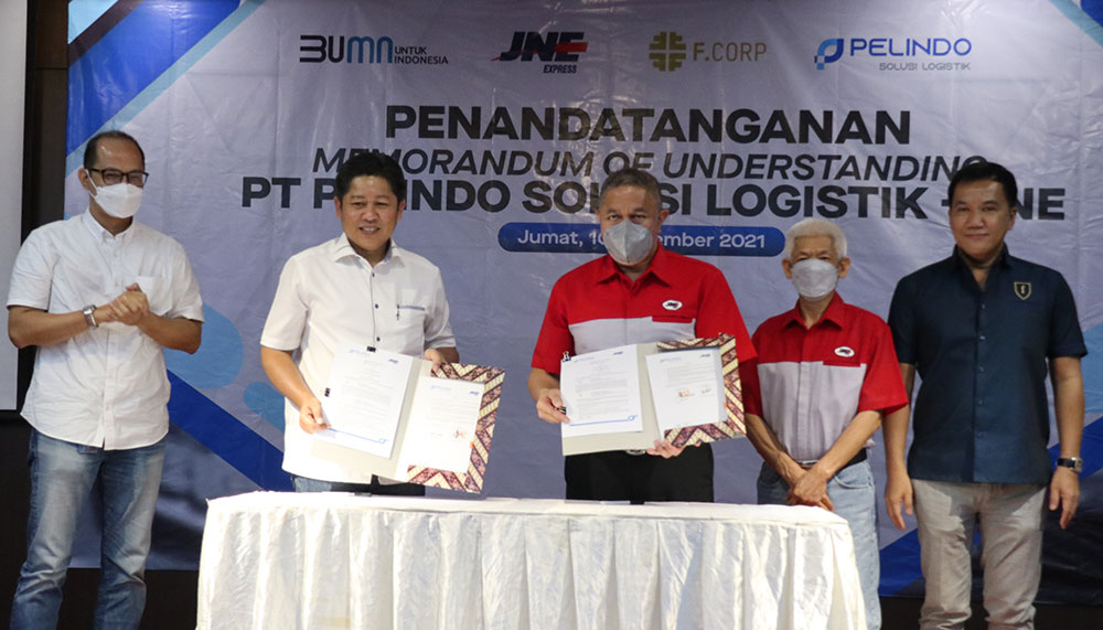 Perluas Pasar, JNE Teken MoU dengan Pelindo Solusi Logistik