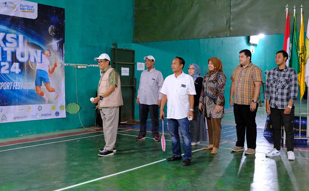 Rektor Unusida Fatkul Anam membuka Himaksi Badminton Cup (HBC) 2024, Kamis (14/8/2024). Foto: Ist.