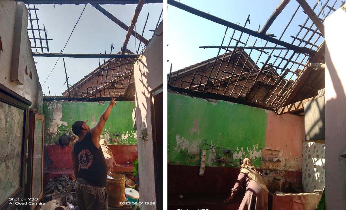 Kondisi rumah korban usai dilalap api.