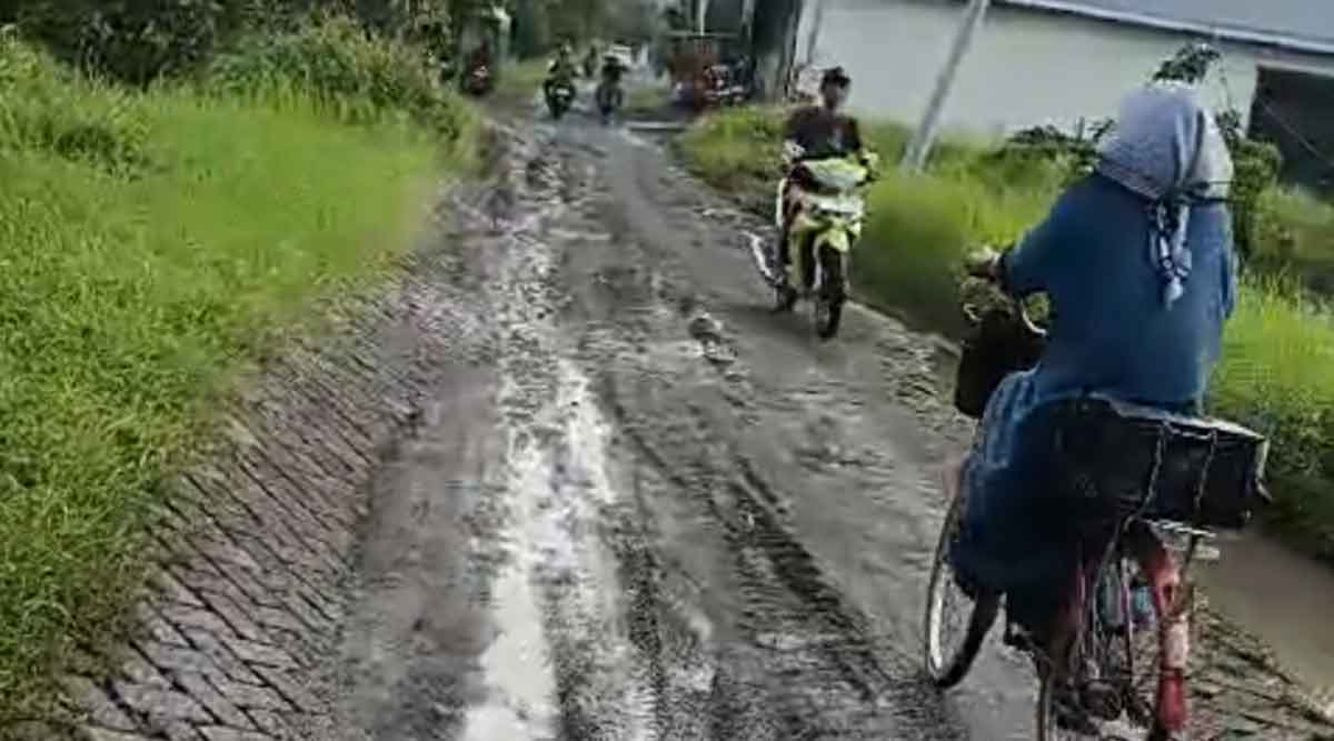 Kondisi JPD Pengalangan, Kecamatan Menganti, Gresik. Foto: Ist