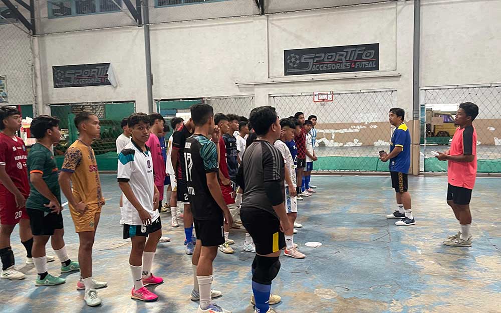 Seleksi atlet futsal yang digelar Afkab Pamekasan menyongsong Pra Porprov Jatim 2025, Rabu (8/1/2025).