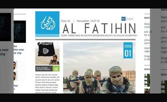 Inilah koran Al Fatihin yang diterbitkan ISIS . foto: straitstimes/dunia.inilah.com