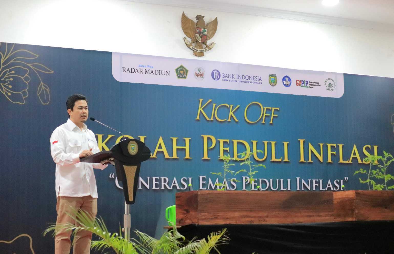 Kepala Perwakilan Bank Indonesia Kediri, Yayat Cadarajat saat memberi sambutan
