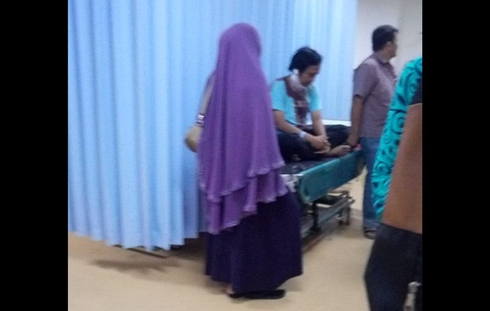 Korban saat dibawa ke RSUD Sidoarjo.