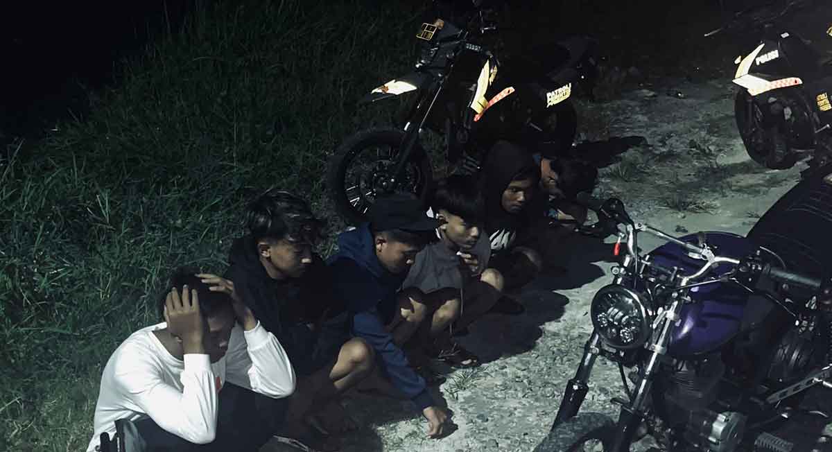 Polisi Gagalkan Balap Liar di Kedamean, 6 Pemuda Diamankan