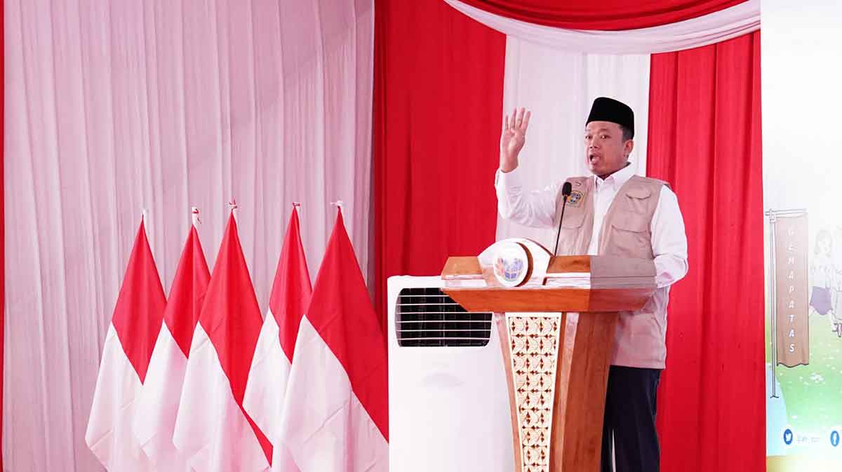 Menteri ATR/BPN saat memberi sambutan.