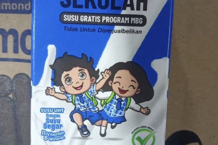 Foto susu MBG yang digunakan pelaku di Facebook