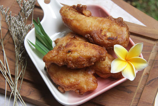 Ilustrasi pisang goreng. 