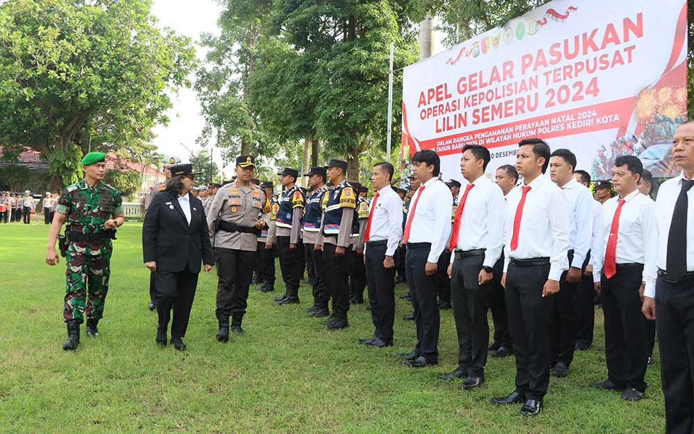 Amankan Nataru, Polres Kediri Kota Terjunkan Ratusan Personel