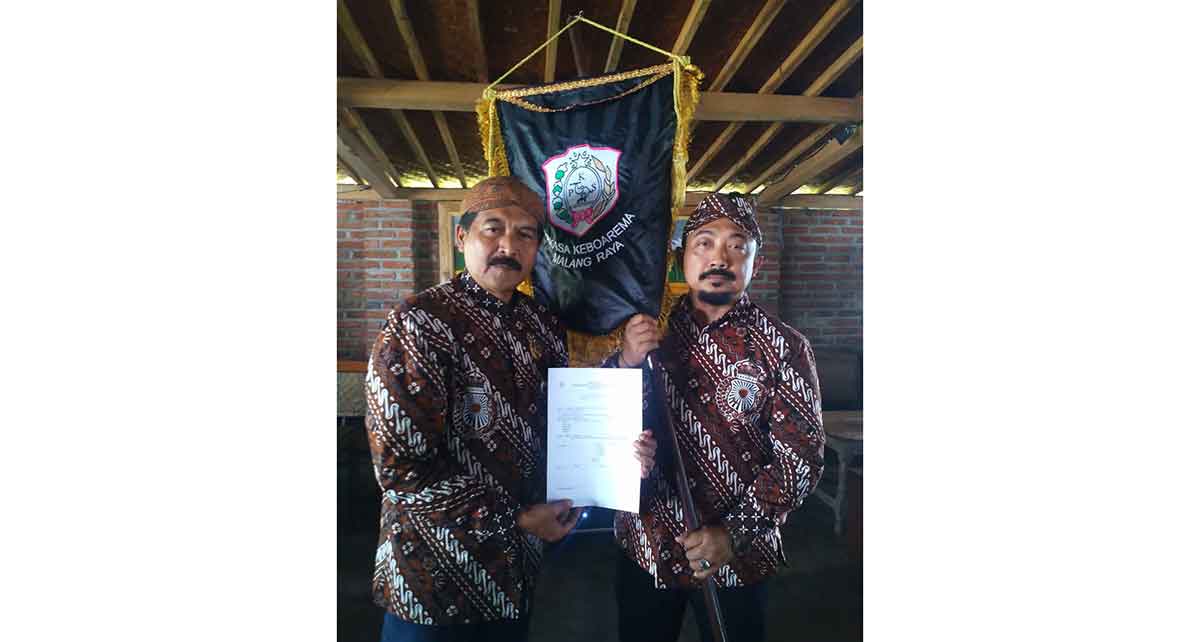 Dwi Indrotito Cahyono saat dinobatkan sebagai Ketua Pakasa Malang Raya periode 2025-2030.