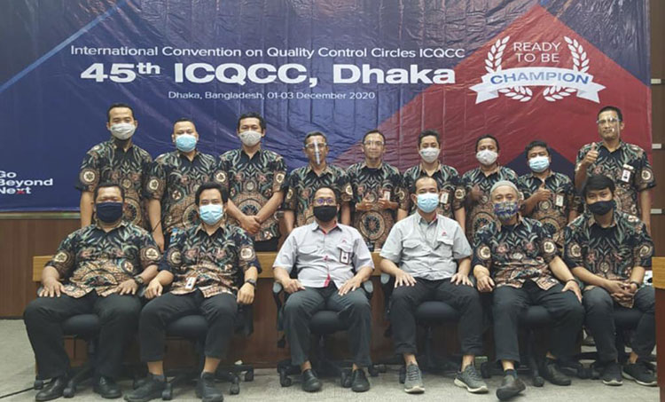 Tim Inovasi PT Semen Indonesia (Persero) Tbk (SIG) meraih 10 penghargaan kategori Platinum pada ajang ICQCC 2020. (foto: ist)