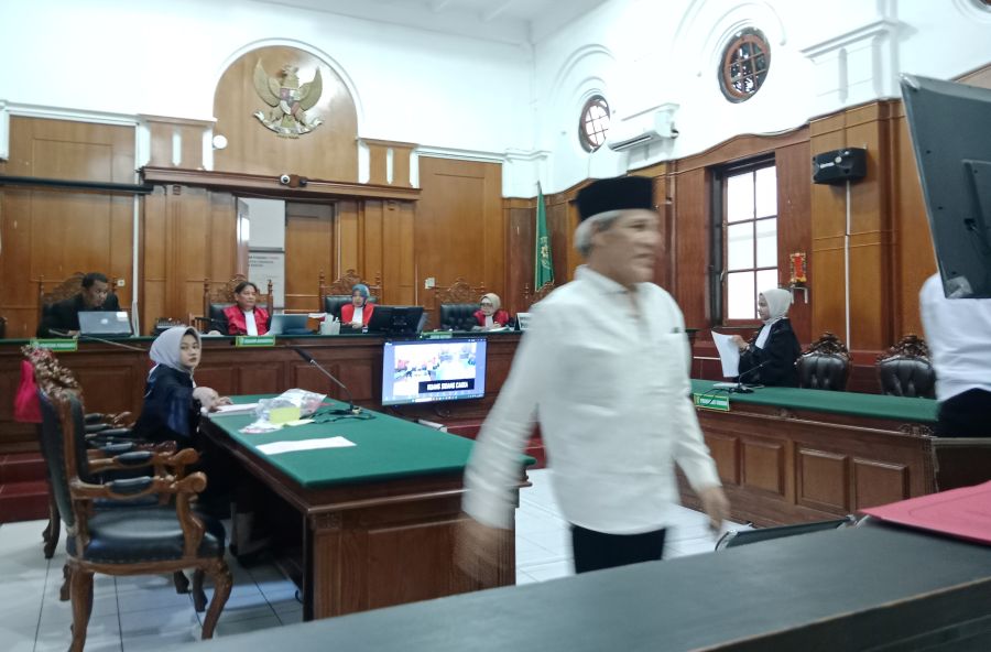 Suasana ruang sidang usai penjatuhan vonis hakim