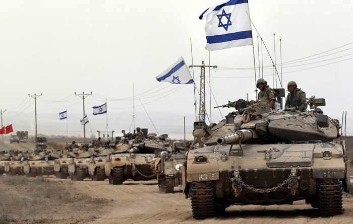 Ilustrasi: Pasukan Israel saat memasuki wilayah Palestina. foto: Renegade Tribune