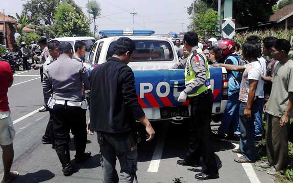 Jambret di Dusun Bungu Mojokerto Tewas Terlindas Truk saat Berusaha Kabur