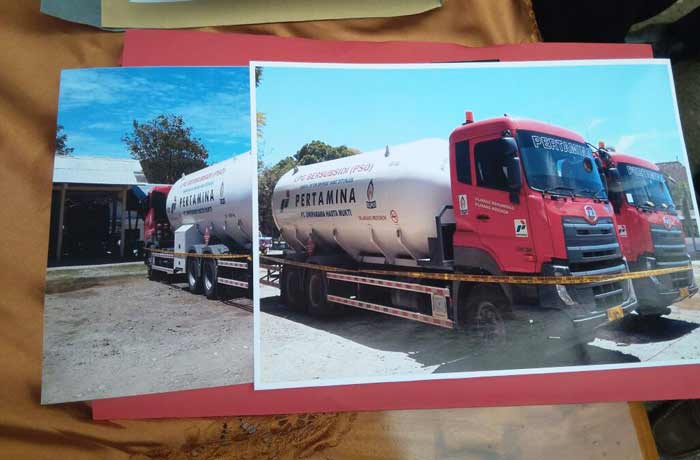 Foto dua tangki migas yang sempat diamankan petugas. foto: ist