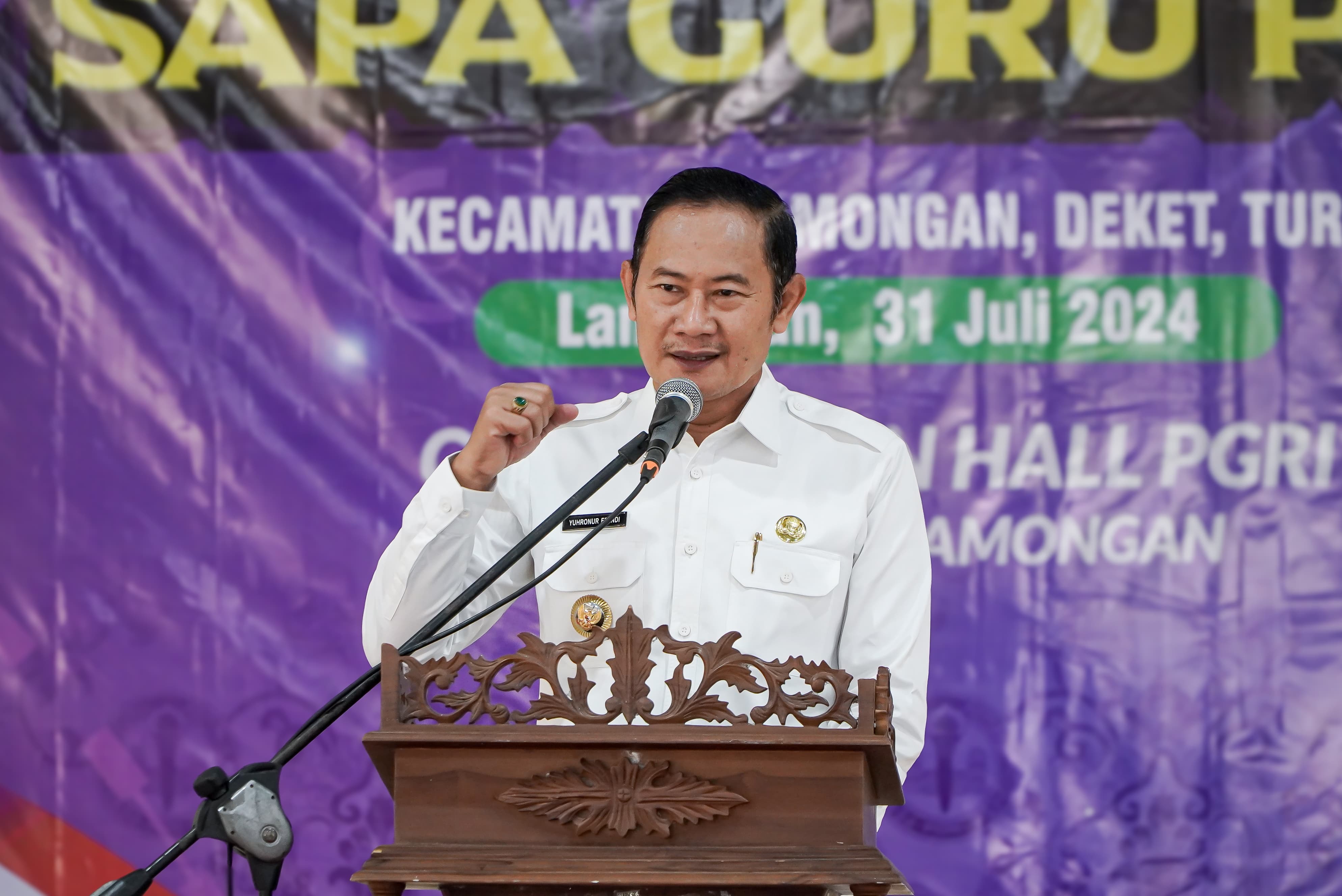 Bupati Yuhronur saat memberikan sambutan (dok. Ist)
