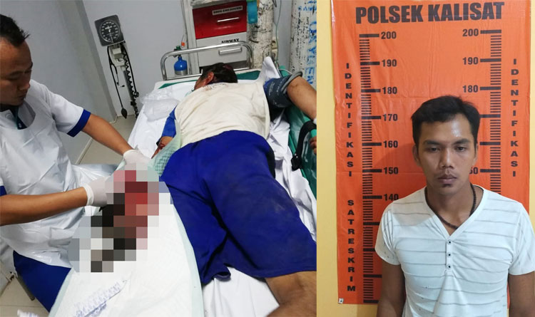 Kondisi korban dirawat di rumah sakit, serta korban diamankan di Mapolsek Kalisat.