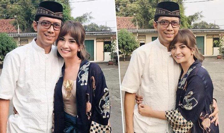 Vanessa Angel memeluk ayahnya, Doddy Sudrajat.